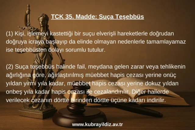 TCK 35. Madde Suça Teşebbüs