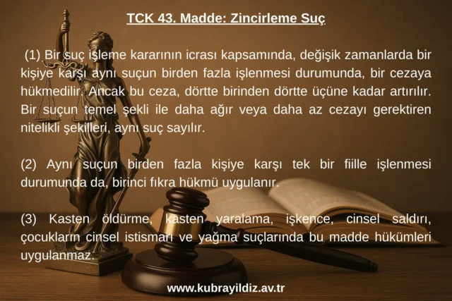 TCK 43. Madde Zincirleme Suç