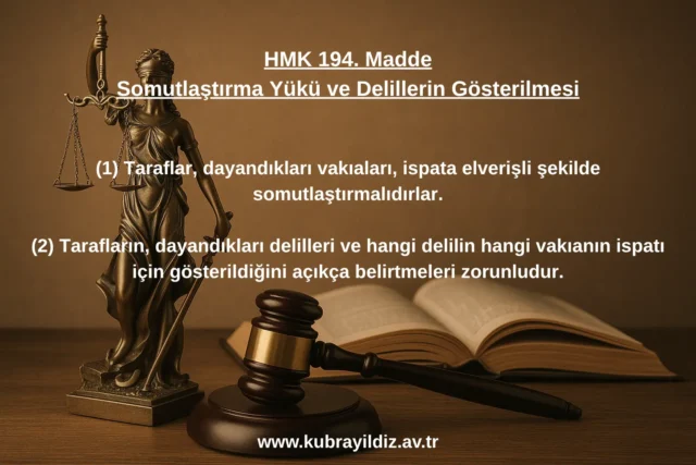 HMK 194. Madde | Ankara Avukat Kübra YILDIZ ÇOLAK Hukuk Bürosu HMK 194. Madde